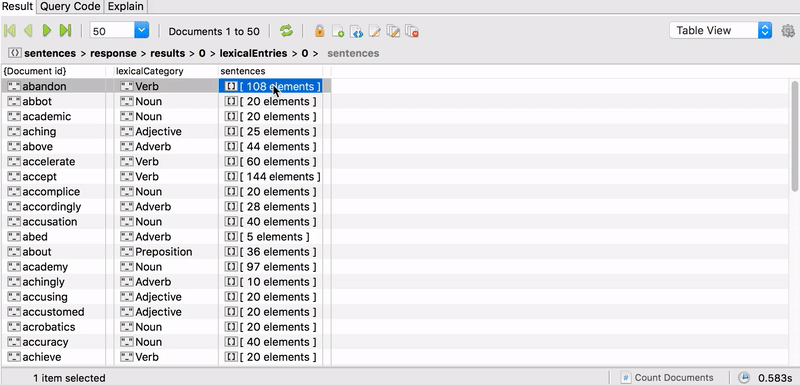 You can also easily hide and show columns using Studio 3T's Table View