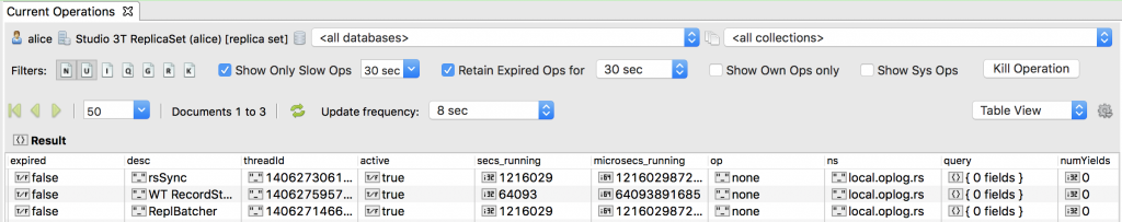 Studio 3T's Slow Query Monitor feature