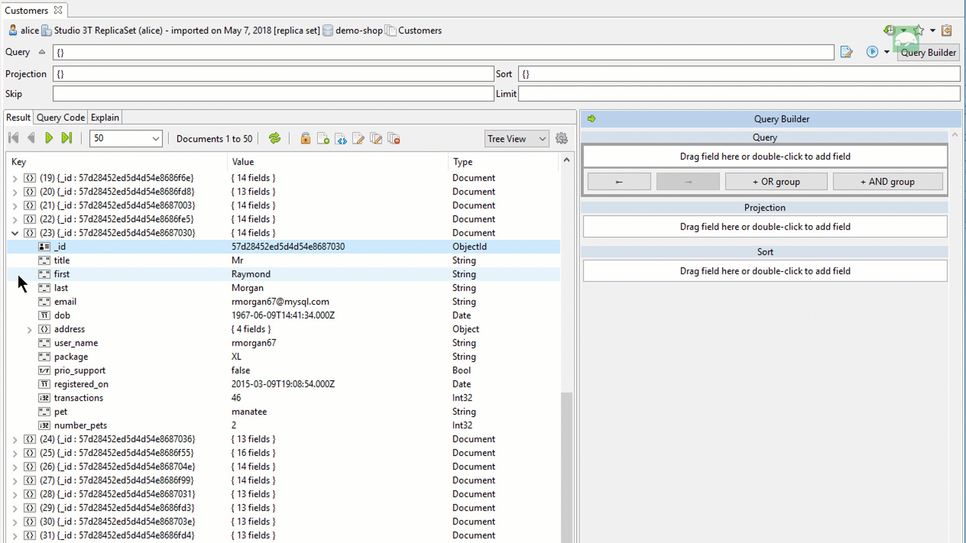 Don't know the mongo shell language? Use a MongoDB query builder and building your queries via drag-and-drop