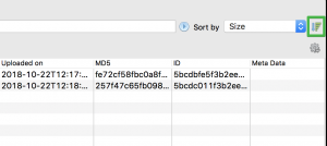 Sort results in ascending or descending order by clicking on the graph icon