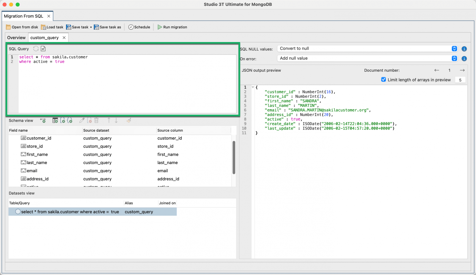 Sql To Mongodb Migration 