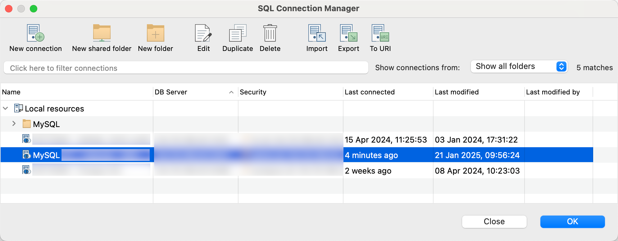 Connect to the SQL server from which you want to import data. 