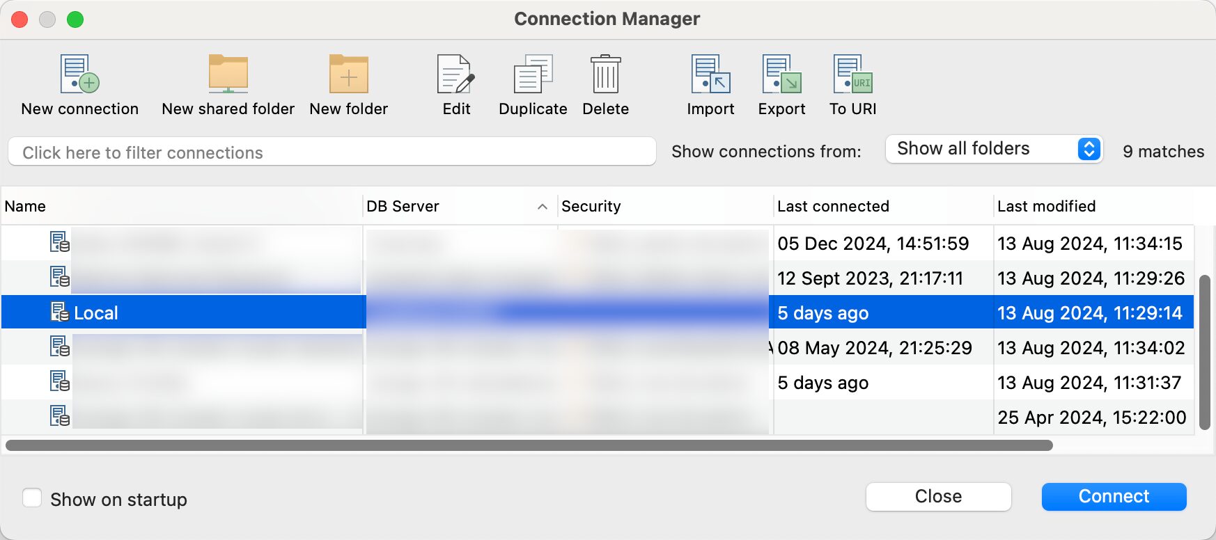 Connect to the MongoDB target server where you want to import the SQL tables.