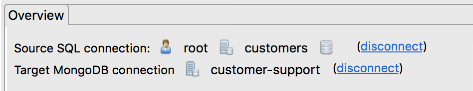 Define the target MongoDB connection