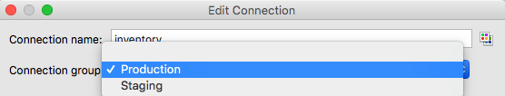 Group MongoDB connections (e.g. Staging, Production) in Connection Manager