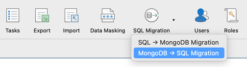 Export MongoDB data to SQL with Studio 3T's SQL Migration tools