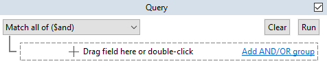 Visual query tab