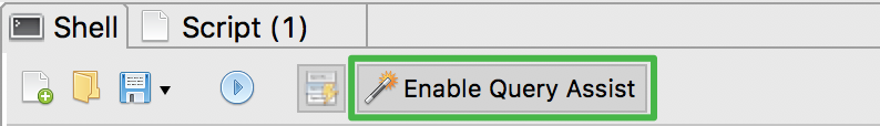 Disable Query Assist in the toolbar