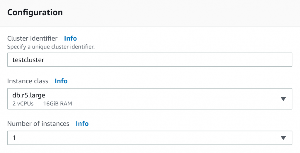 cluster configuration