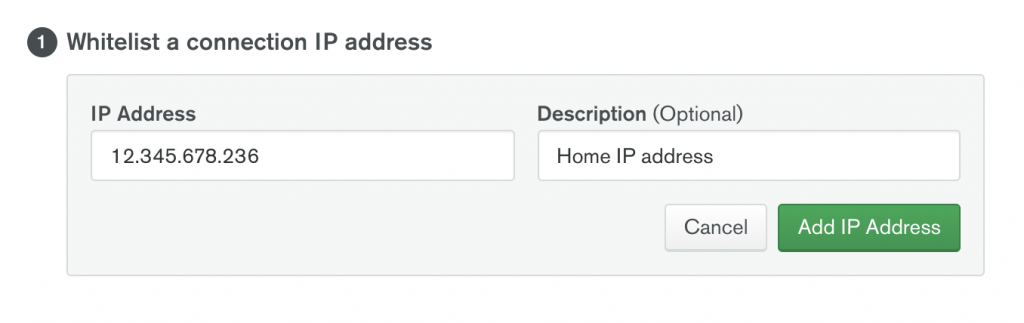 Add current IP address