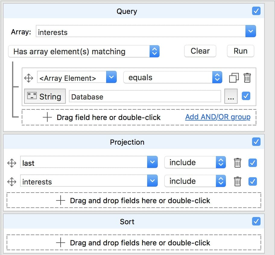 The complete MongoDB query