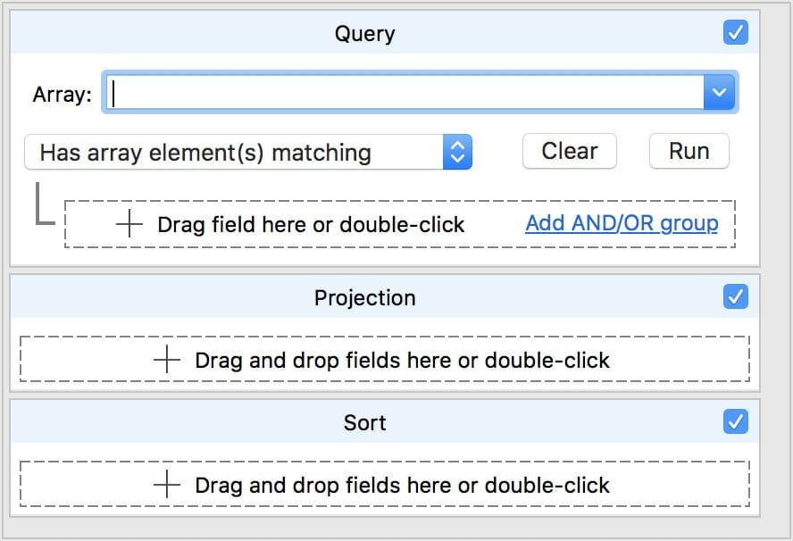 Choose Has array elements matching