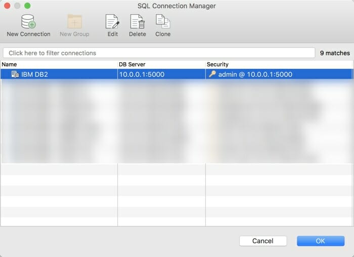SQL Connection Manager in Studio 3T