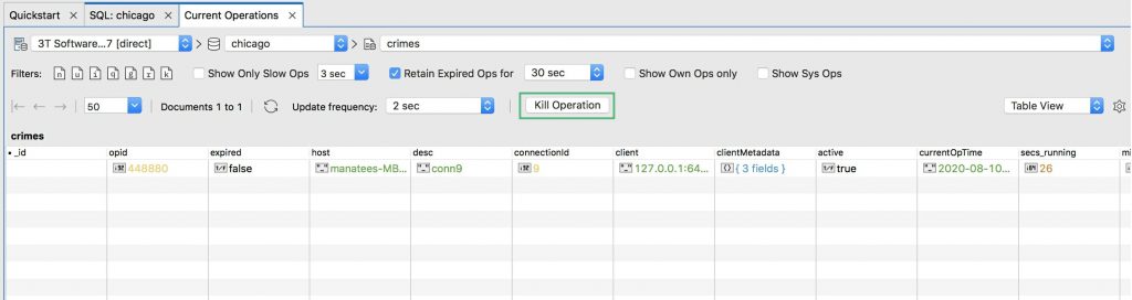 Kill long-running MongoDB operations