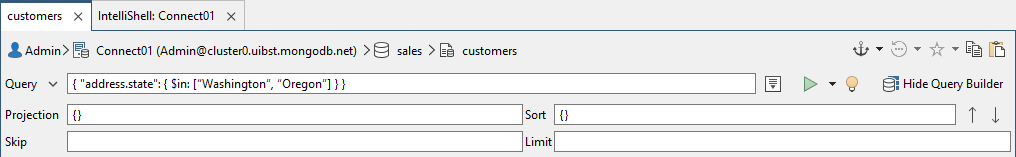 query tab