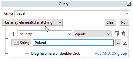 Query tab