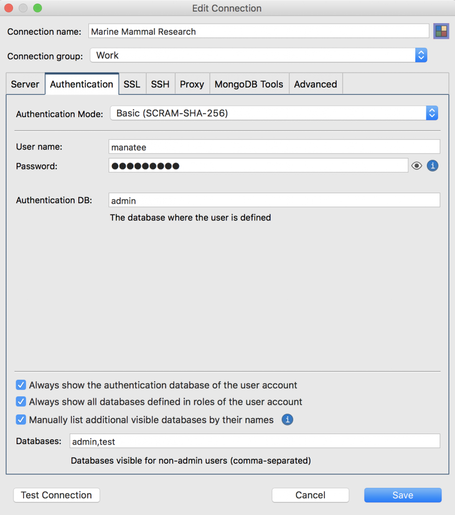 New options in Connection Manager