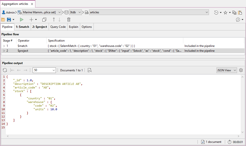 mongodb compass query array