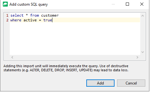 Write your custom SQL query