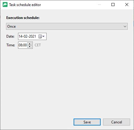 Execute once at the specified time