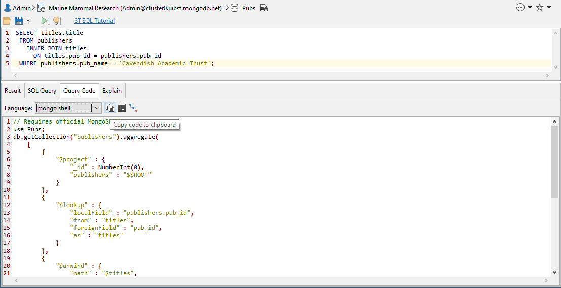 How to Create MongoDB Joins Using SQL | Studio 3T
