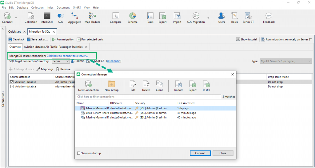MongoDB Source Connection