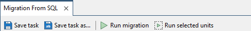 Click on Run Migration in the toolbar