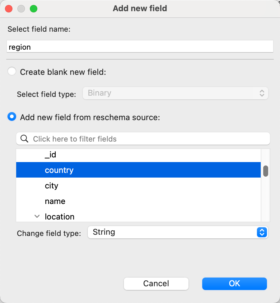 Add a new field to your MongoDB schema