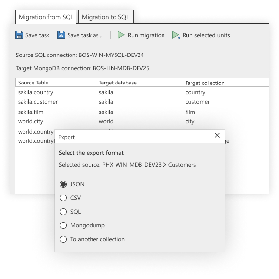 Migrer de SQL à MongoDB - ou l'inverse : MongoDB vers SQL