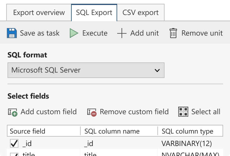 Export MongoDB to CSV, JSON & more formats – Export Wizard