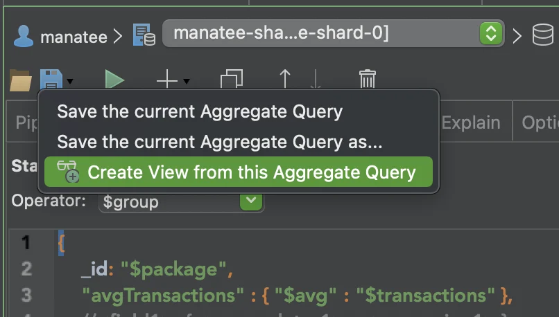 MongoDB Charts - Save as view