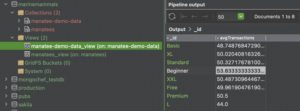 MongoDB Charts - View saved