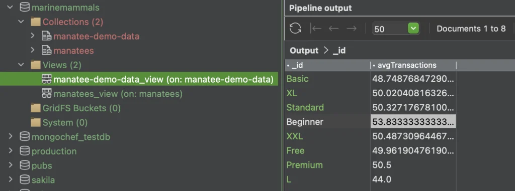 MongoDB Charts - View saved