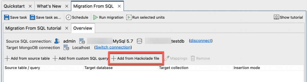 Importing Hackolade Models into Studio 3T