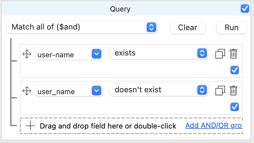 Using the Visual Query Builder to look for overlap