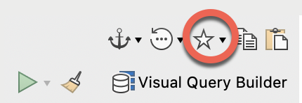 The Bookmarks icon shown in the Query toolbar