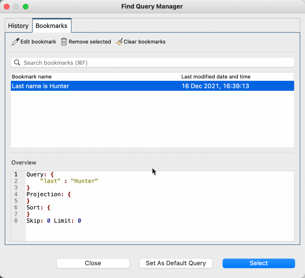 Using the Query Manager