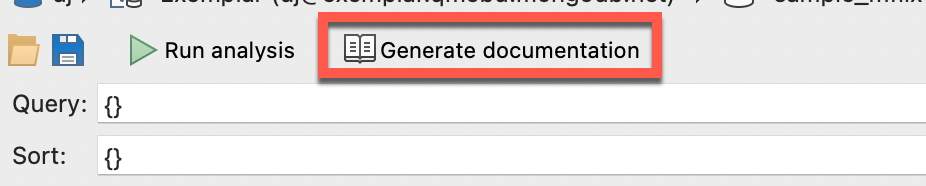 The generate documentation button is the key to schema sharing
