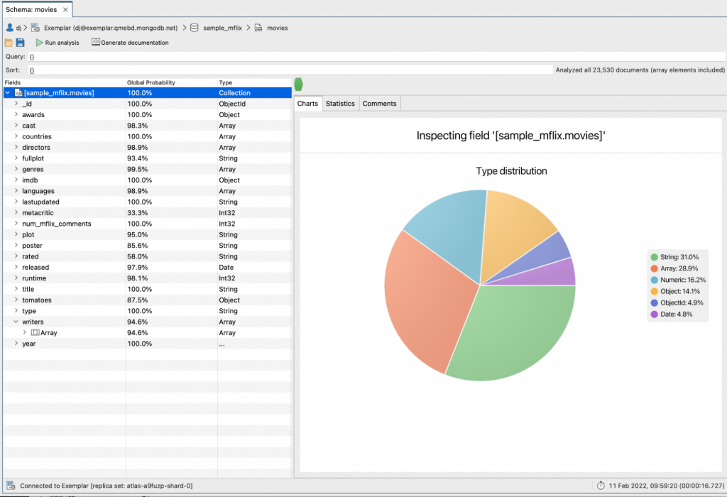 The Schema Explorer generates schema information you will want to share