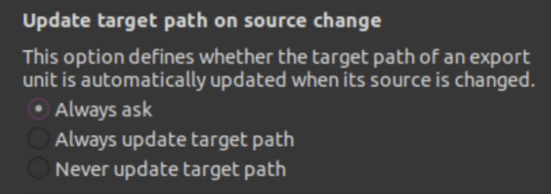 Setting a default for target changes