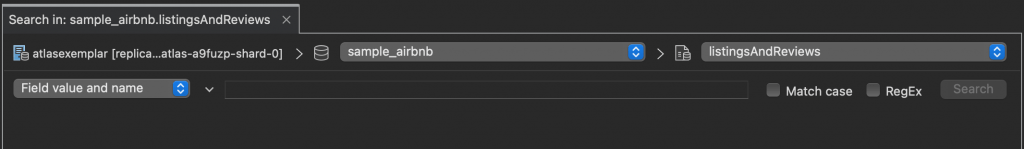 Search for a field value and field name in MongoDB for a particular collection