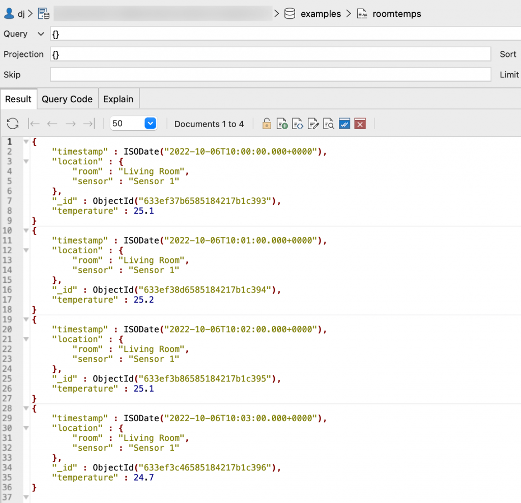 Viewing a MongoDB Time Series Collection as a Time Series