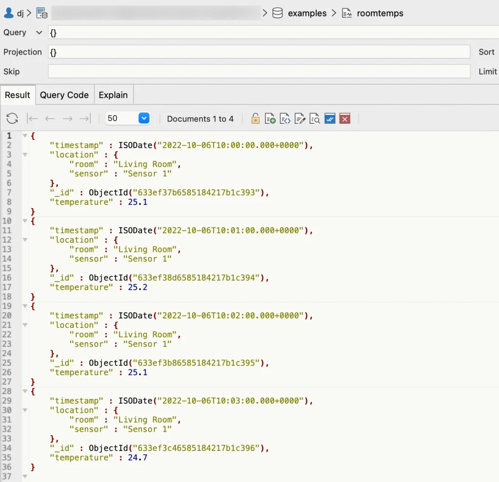 Viewing a MongoDB Time Series Collection as a Time Series