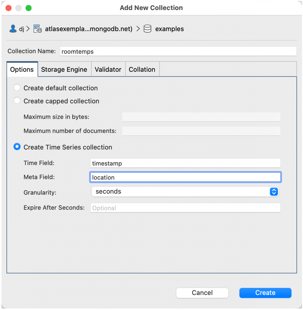 Creating MongoDB Time Series Collections with Studio 3T