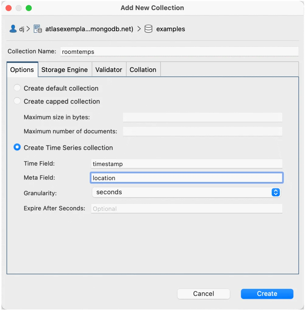 Creating MongoDB Time Series Collections with Studio 3T