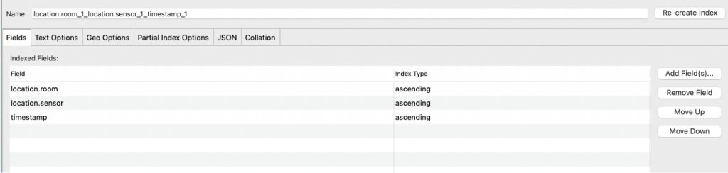 Indexing MongoDB Time Series Collections