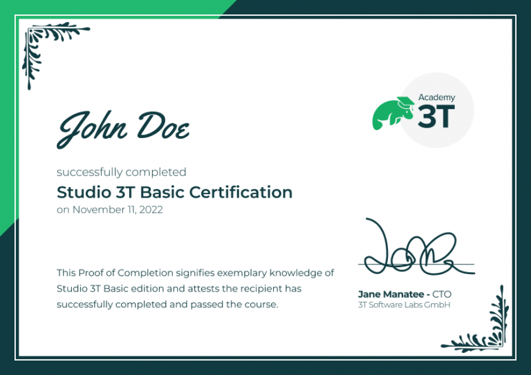 Studio 3T Certification: share your skills | Studio 3T