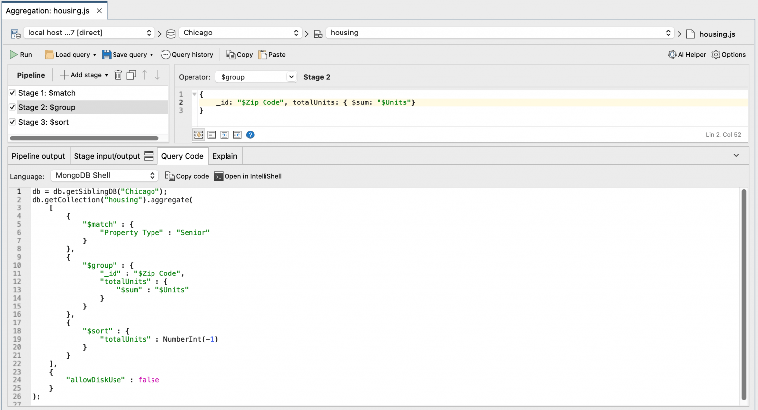 A MongoDB Aggregation Example With $match, $group & $sort