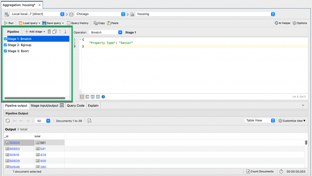 The redesigned Aggregation Editor for Studio 3T 2023.7 with aggregation stages displayed in a list