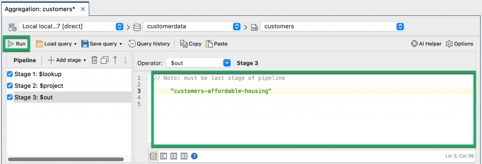 MongoDB $out Example | The MongoDB Aggregation Pipeline